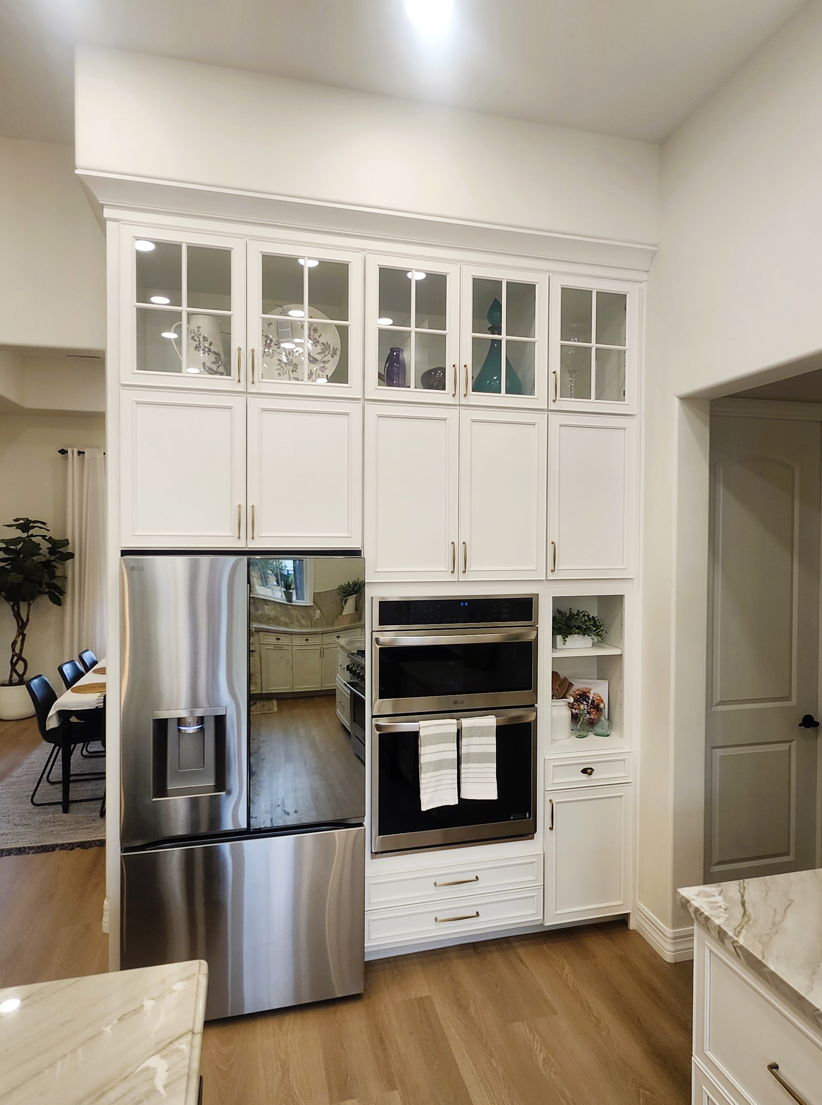 Kitchen fridge wall